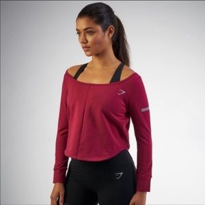 GYMSHARK CROP WORKOUT SHIRT (SMALL) ❤️